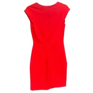 Gently used Zara Woman Bold Blood Orange Fall Mini Dress Coctail Hour,